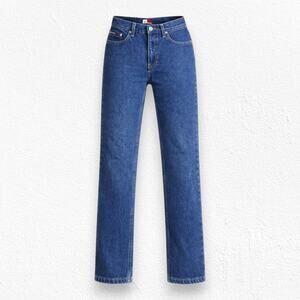 Vintage Tommy Jeans High Rise Straight Leg Denim Jeans Size 28 Y2K 90s USA Made